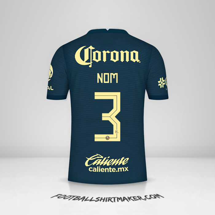 Maillot Club America 2021/2022 Extérieur -  nom - 3