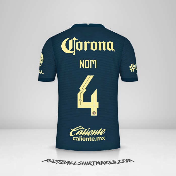 Maillot Club America 2021/2022 Extérieur -  nom - 4