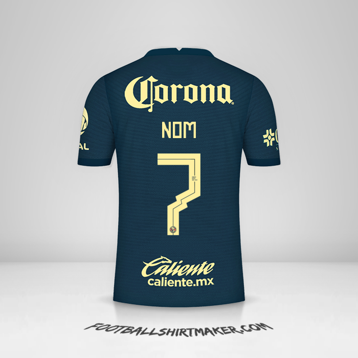 Maillot Club America 2021/2022 Extérieur -  nom - 7