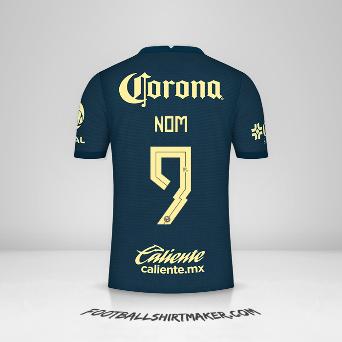 Maillot Club America 2021/2022 Extérieur -  nom - 9