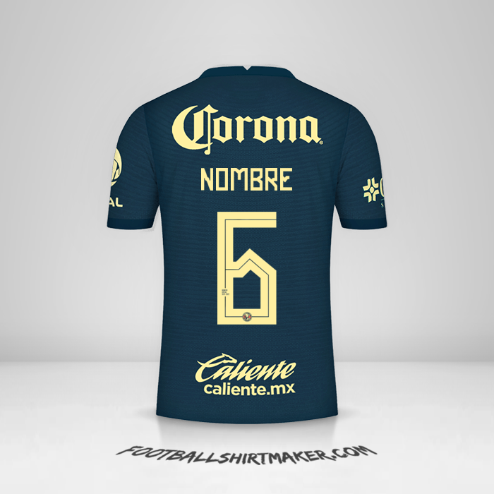 Camiseta Club America 2021/2022 Visita -  nombre - 6
