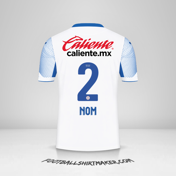 Maillot Cruz Azul 2021/2022 Extérieur -  nom - 2