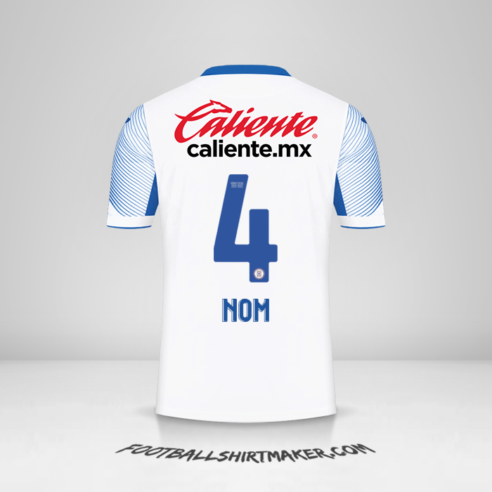 Maillot Cruz Azul 2021/2022 Extérieur -  nom - 4
