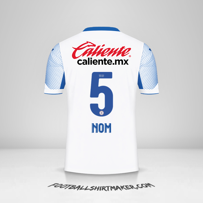 Maillot Cruz Azul 2021/2022 Extérieur -  nom - 5