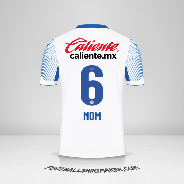 Maillot Cruz Azul 2021/2022 Extérieur -  nom - 6