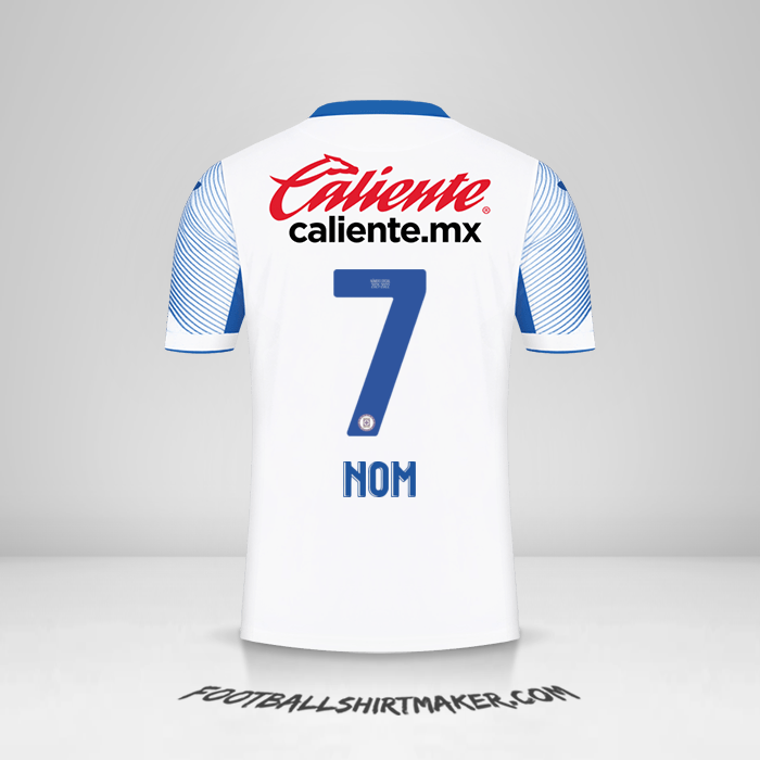 Maillot Cruz Azul 2021/2022 Extérieur -  nom - 7