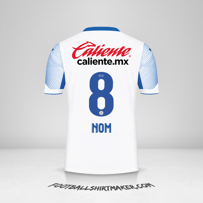 Maillot Cruz Azul 2021/2022 Extérieur -  nom - 8