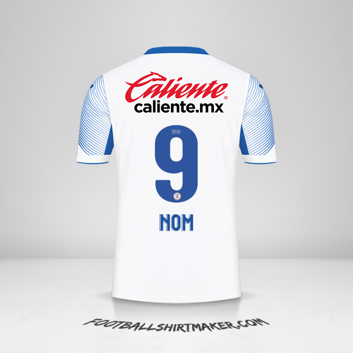 Maillot Cruz Azul 2021/2022 Extérieur -  nom - 9