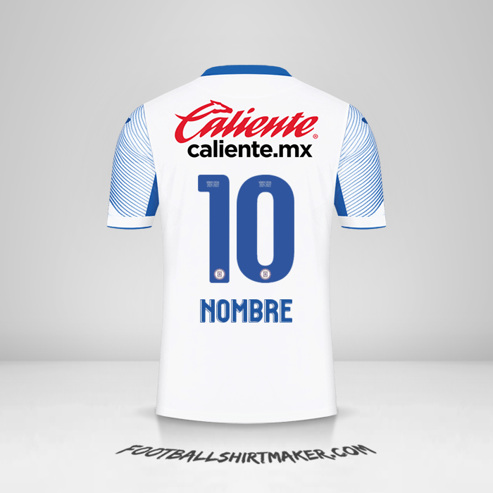 Jersey Cruz Azul 2021/2022 Visita -  nombre - 10