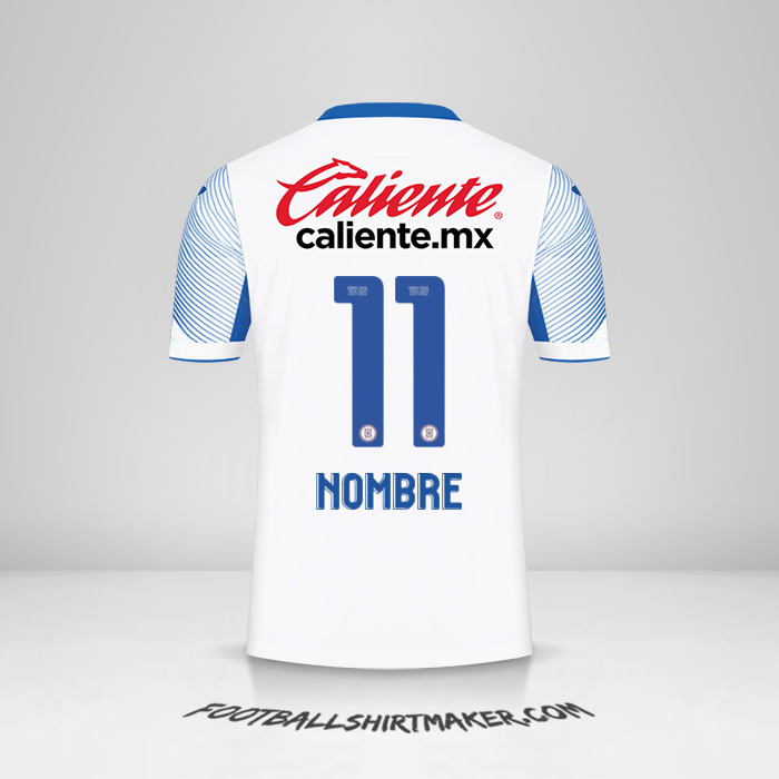 Jersey Cruz Azul 2021/2022 Visita -  nombre - 11