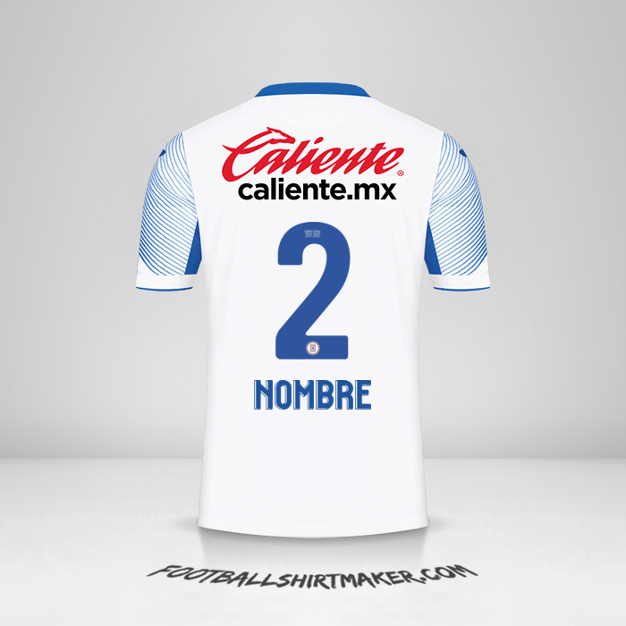 Jersey Cruz Azul 2021/2022 Visita -  nombre - 2