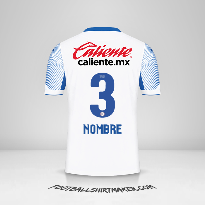 Jersey Cruz Azul 2021/2022 Visita -  nombre - 3