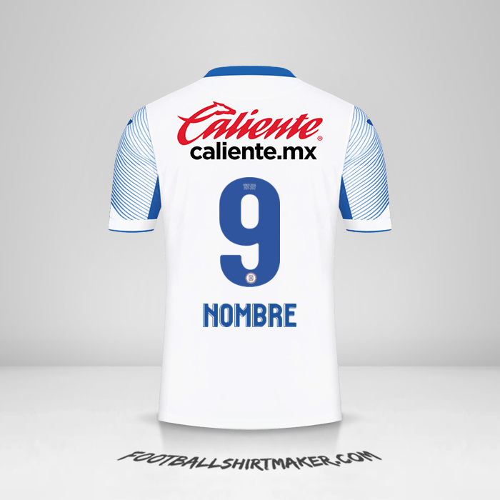 Jersey Cruz Azul 2021/2022 Visita -  nombre - 9