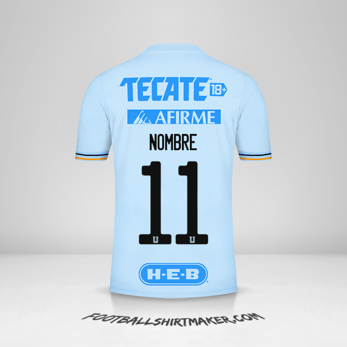 Jersey Tigres UANL 2021/2022 Visita -  nombre - 11