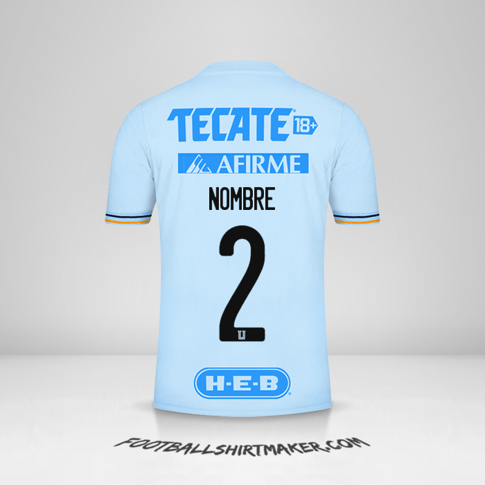 Jersey Tigres UANL 2021/2022 Visita -  nombre - 2