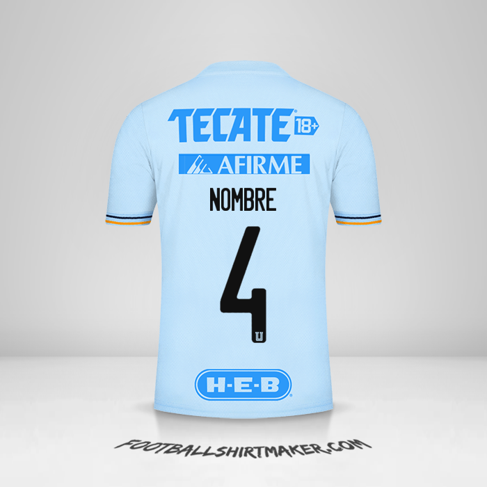 Camiseta Tigres UANL 2021/2022 Visita -  nombre - 4