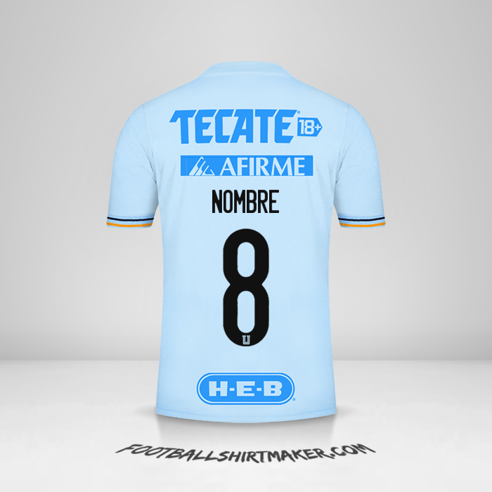 Jersey Tigres UANL 2021/2022 Visita -  nombre - 8