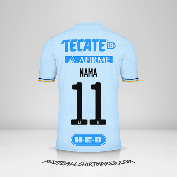 Jersey Tigres UANL 2021/2022 Alternatif -  nama - 11