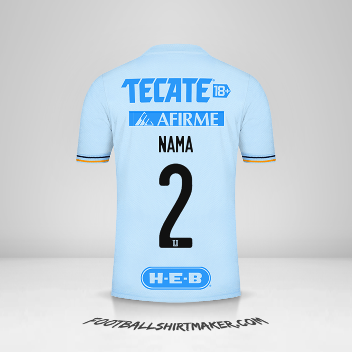Jersey Tigres UANL 2021/2022 Alternatif -  nama - 2