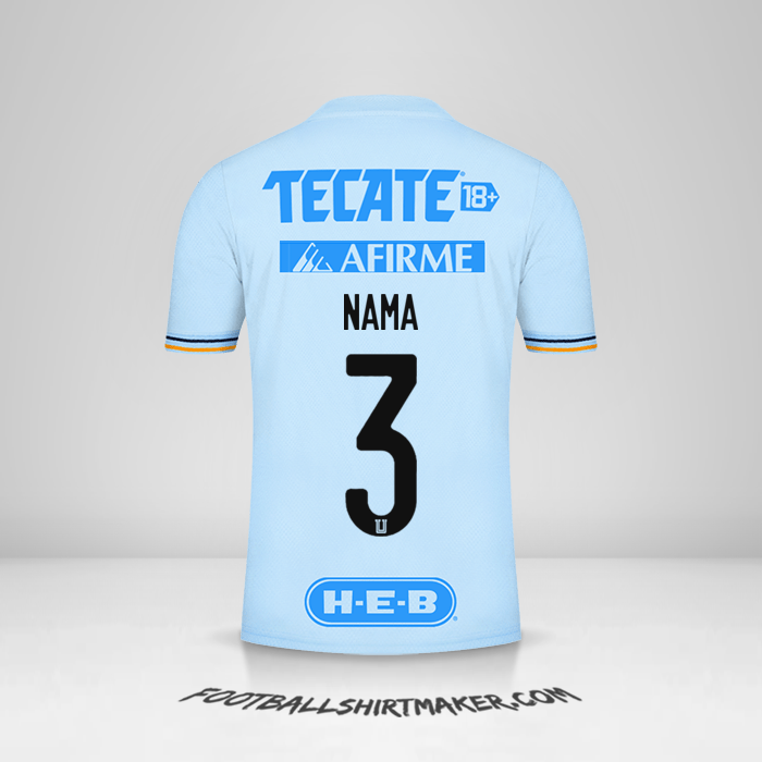 Jersey Tigres UANL 2021/2022 Alternatif -  nama - 3