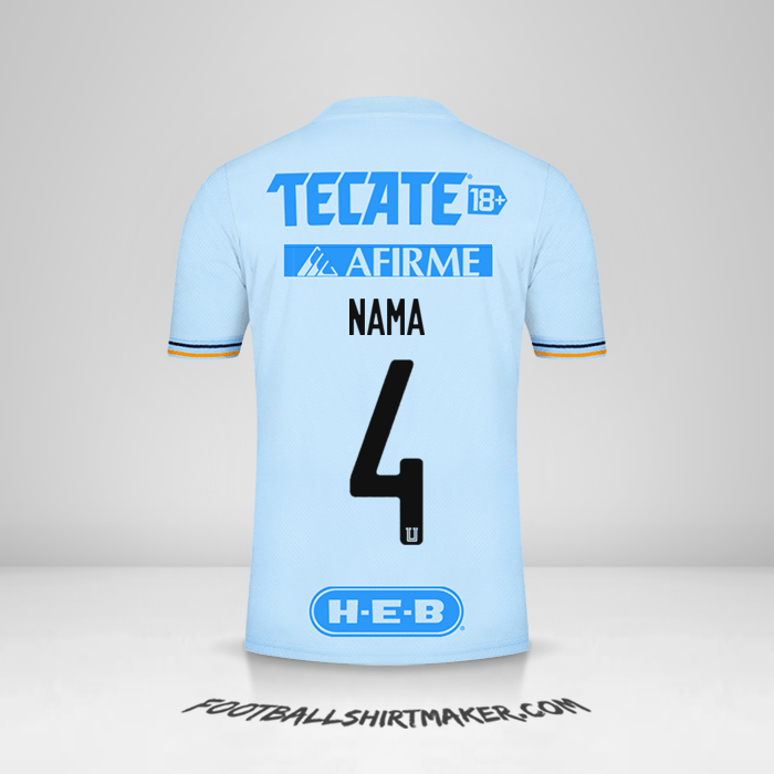 Jersey Tigres UANL 2021/2022 Alternatif -  nama - 4