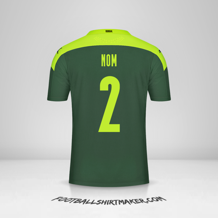 Maillot Sénégal 2020/2021 Extérieur -  nom - 2
