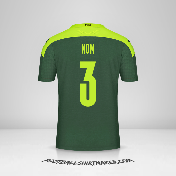 Maillot Sénégal 2020/2021 Extérieur -  nom - 3
