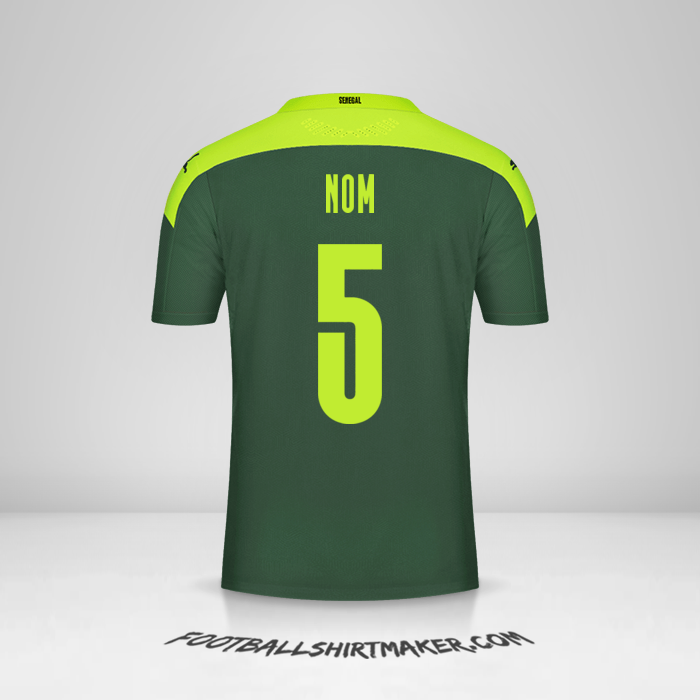 Maillot Sénégal 2020/2021 Extérieur -  nom - 5