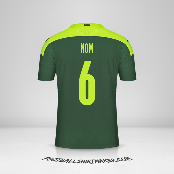 Maillot Sénégal 2020/2021 Extérieur -  nom - 6