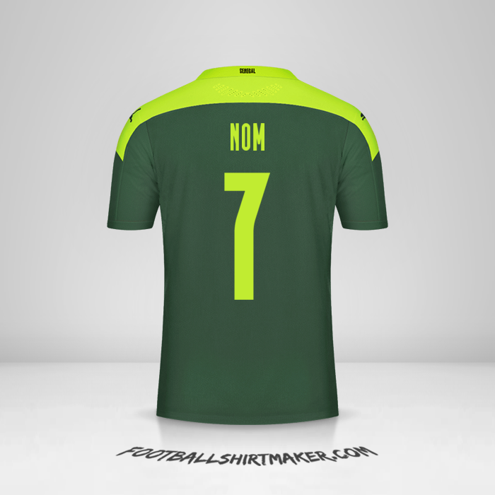 Maillot Sénégal 2020/2021 Extérieur -  nom - 7
