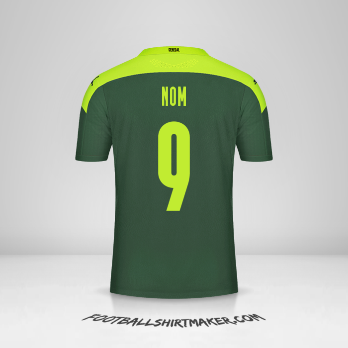Maillot Sénégal 2020/2021 Extérieur -  nom - 9