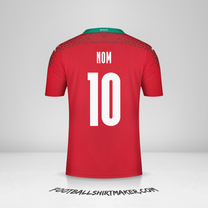 Maillot Maroc 2020/2021 -  nom - 10