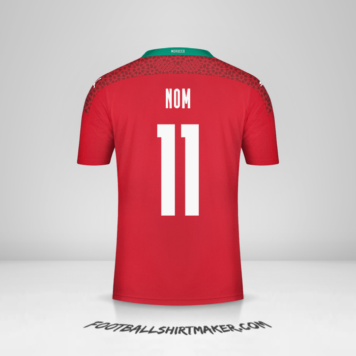Maillot Maroc 2020/2021 -  nom - 11