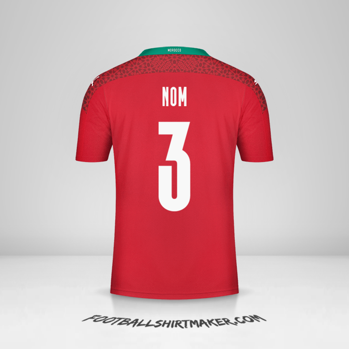 Maillot Maroc 2020/2021 -  nom - 3
