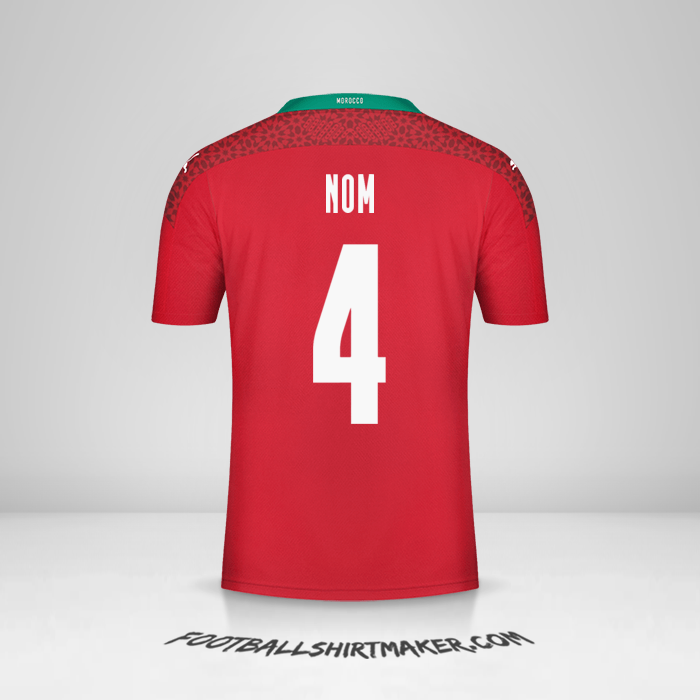 Maillot Maroc 2020/2021 -  nom - 4