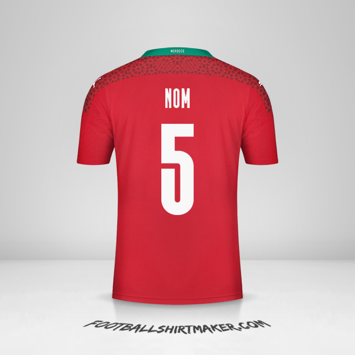 Maillot Maroc 2020/2021 -  nom - 5