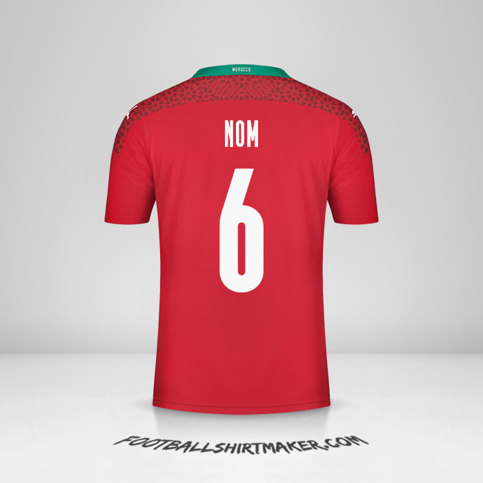 Maillot Maroc 2020/2021 -  nom - 6