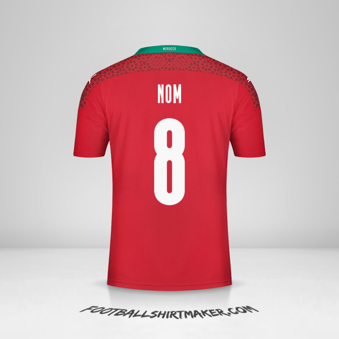 Maillot Maroc 2020/2021 -  nom - 8