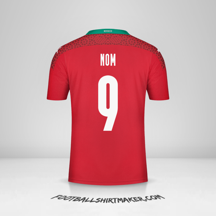 Maillot Maroc 2020/2021 -  nom - 9