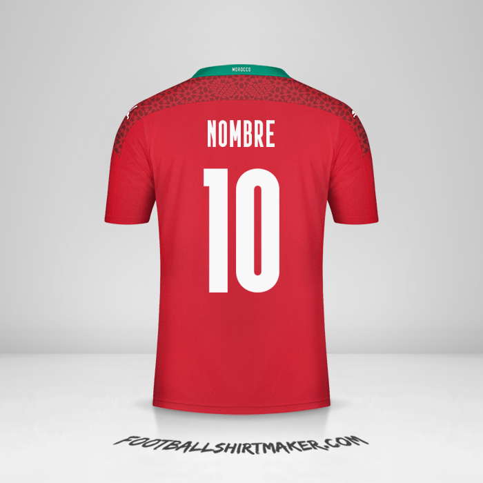 Camiseta Marruecos 2020/2021 -  nombre - 10