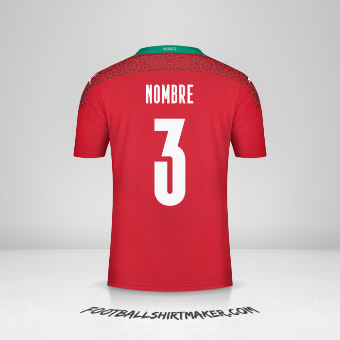 Jersey Marruecos 2020/2021 -  nombre - 3