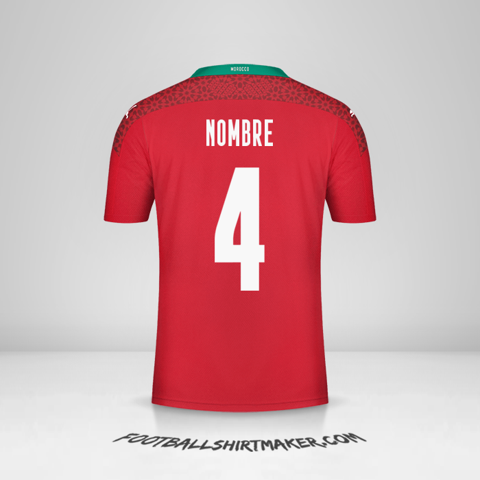 Jersey Marruecos 2020/2021 -  nombre - 4
