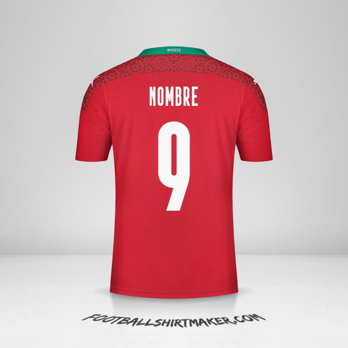 Camiseta Marruecos 2020/2021 -  nombre - 9