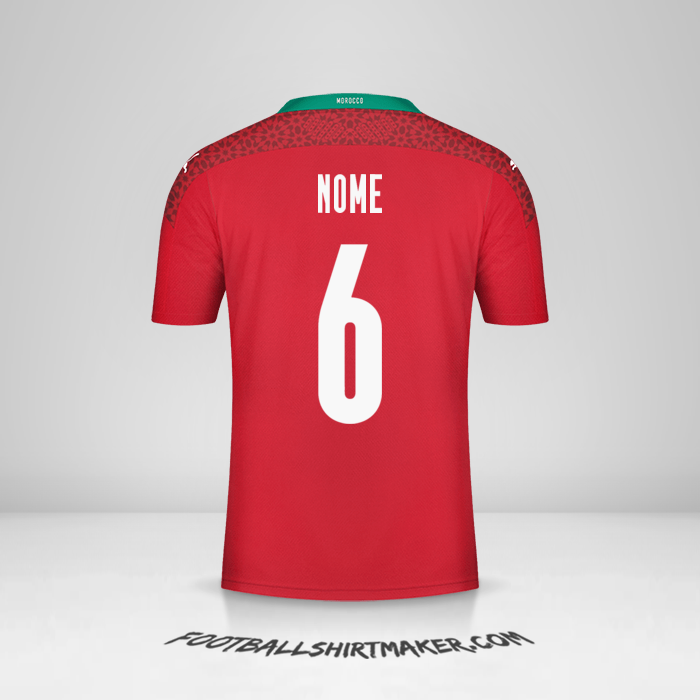 Camisa Marrocos 2020/2021 -  nome - 6