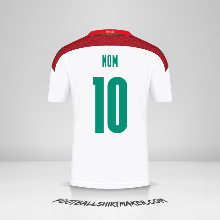 Maillot Maroc 2020/2021 Extérieur -  nom - 10