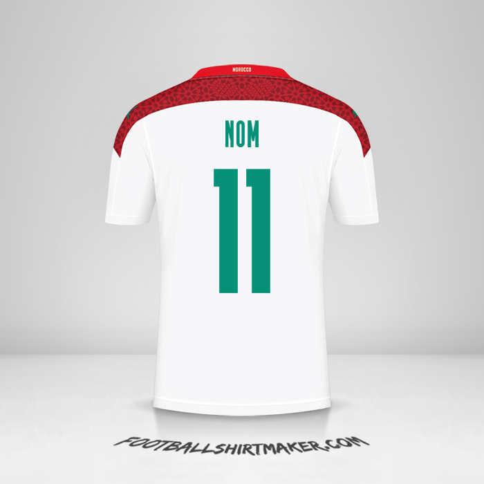 Maillot Maroc 2020/2021 Extérieur -  nom - 11