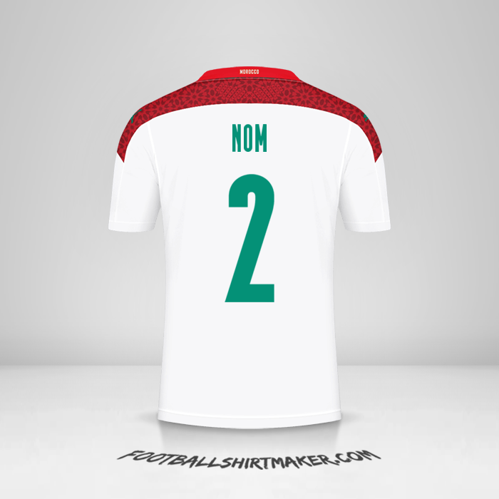 Maillot Maroc 2020/2021 Extérieur -  nom - 2
