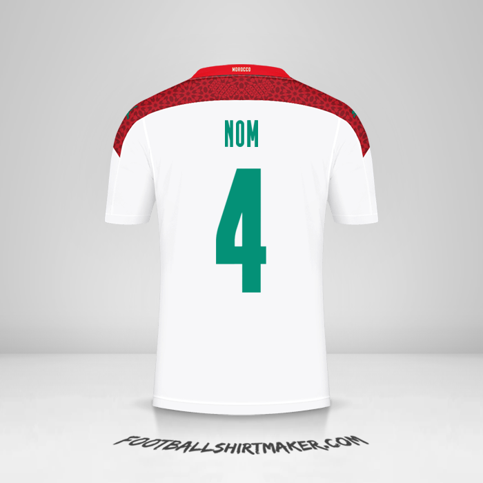 Maillot Maroc 2020/2021 Extérieur -  nom - 4