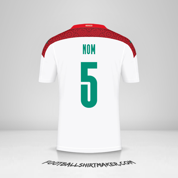 Maillot Maroc 2020/2021 Extérieur -  nom - 5