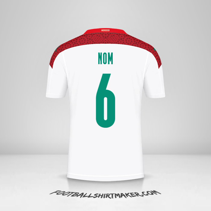 Maillot Maroc 2020/2021 Extérieur -  nom - 6